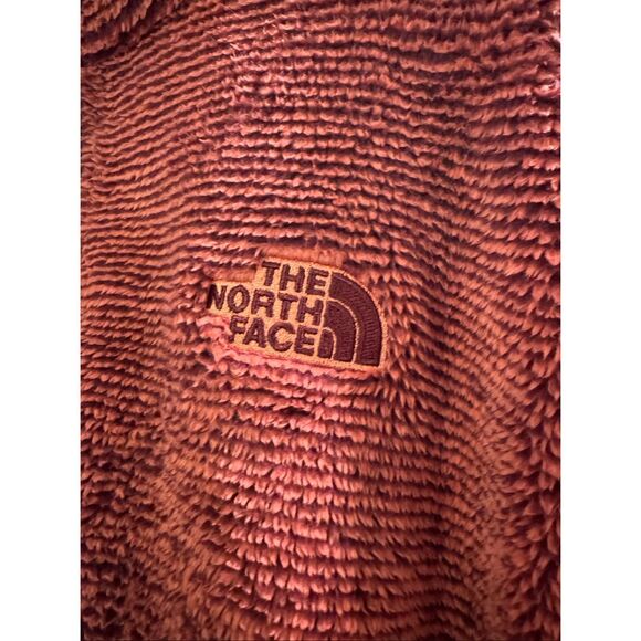 Tnf- north face ribbed brick red fuzzy full zip up osito Jacket/coat xxl plus - Picture 3 of 7